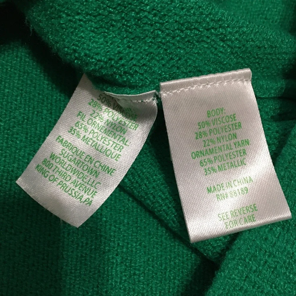 Lilly Pulitzer Womens Sevie Sweater Large Green Dolman Sleeve V-Neck